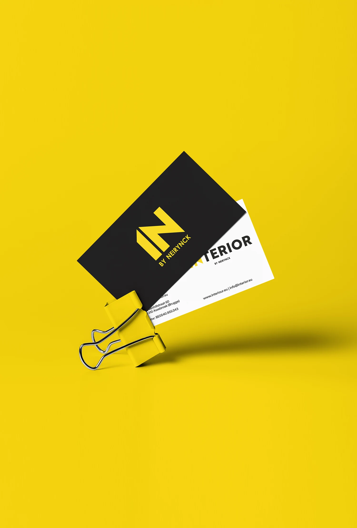 Visitekaartjes van Interior by Neirynck, ontworpen door wcreate